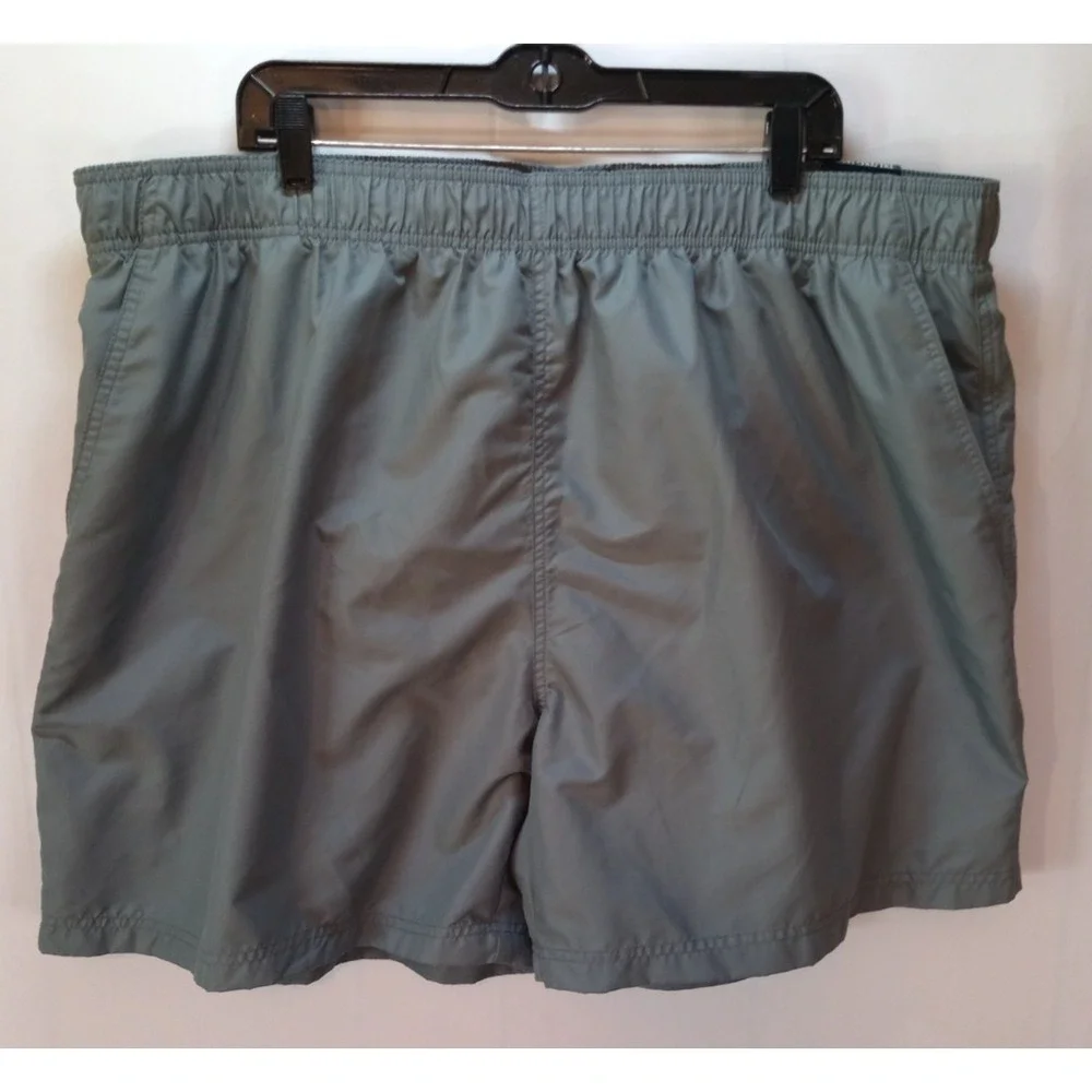 New Faded Glory Men's Above Knee Swim Trunks, 2XL 44-46, Gray